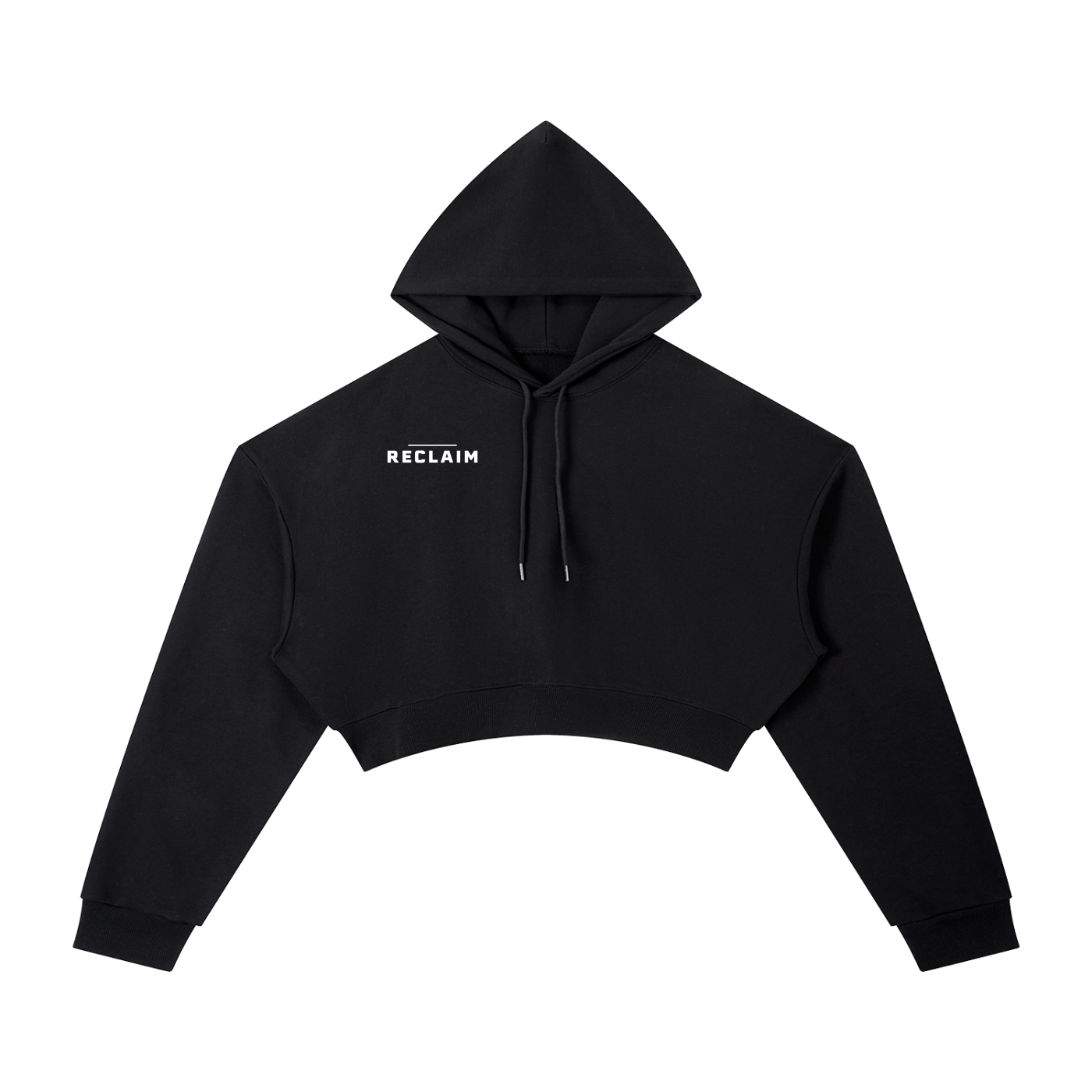 Essential Cropped Hoodie Dark