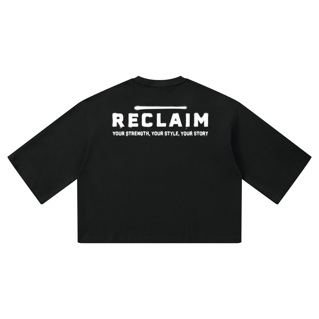 Stencil Boxy Shirt Black