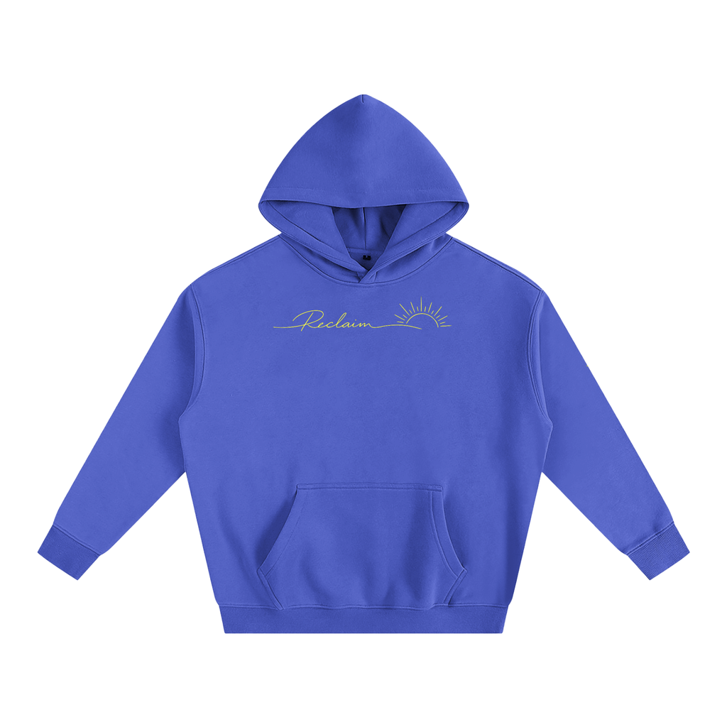 Sun Oversize Fleeced Hoodie Blue/Yellow
