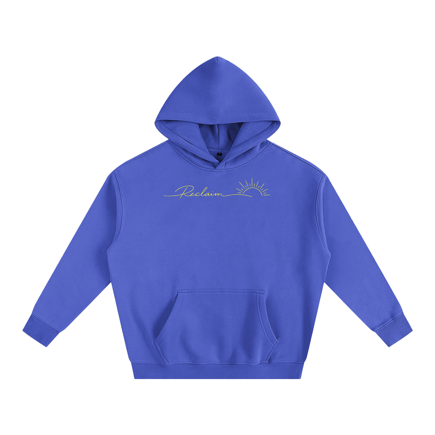 Sun Oversize Fleeced Hoodie Blue/Yellow
