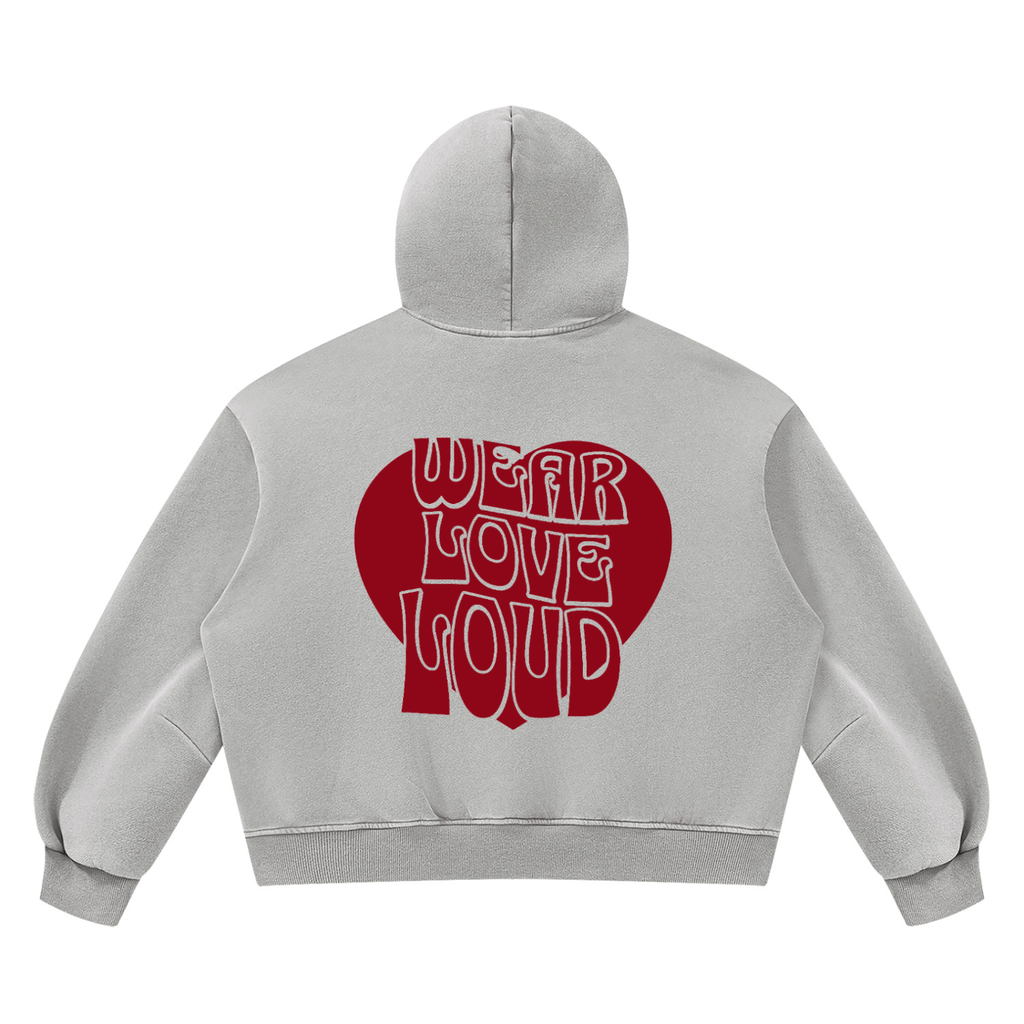 Wear Love Loud Boxy Fleece Hoodie