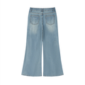 Vintage Wash Flared Leg Jeans