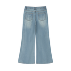 Vintage Wash Flared Leg Jeans