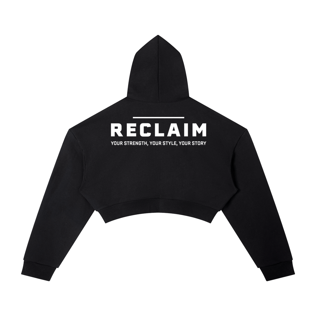 Essential Cropped Hoodie Dark