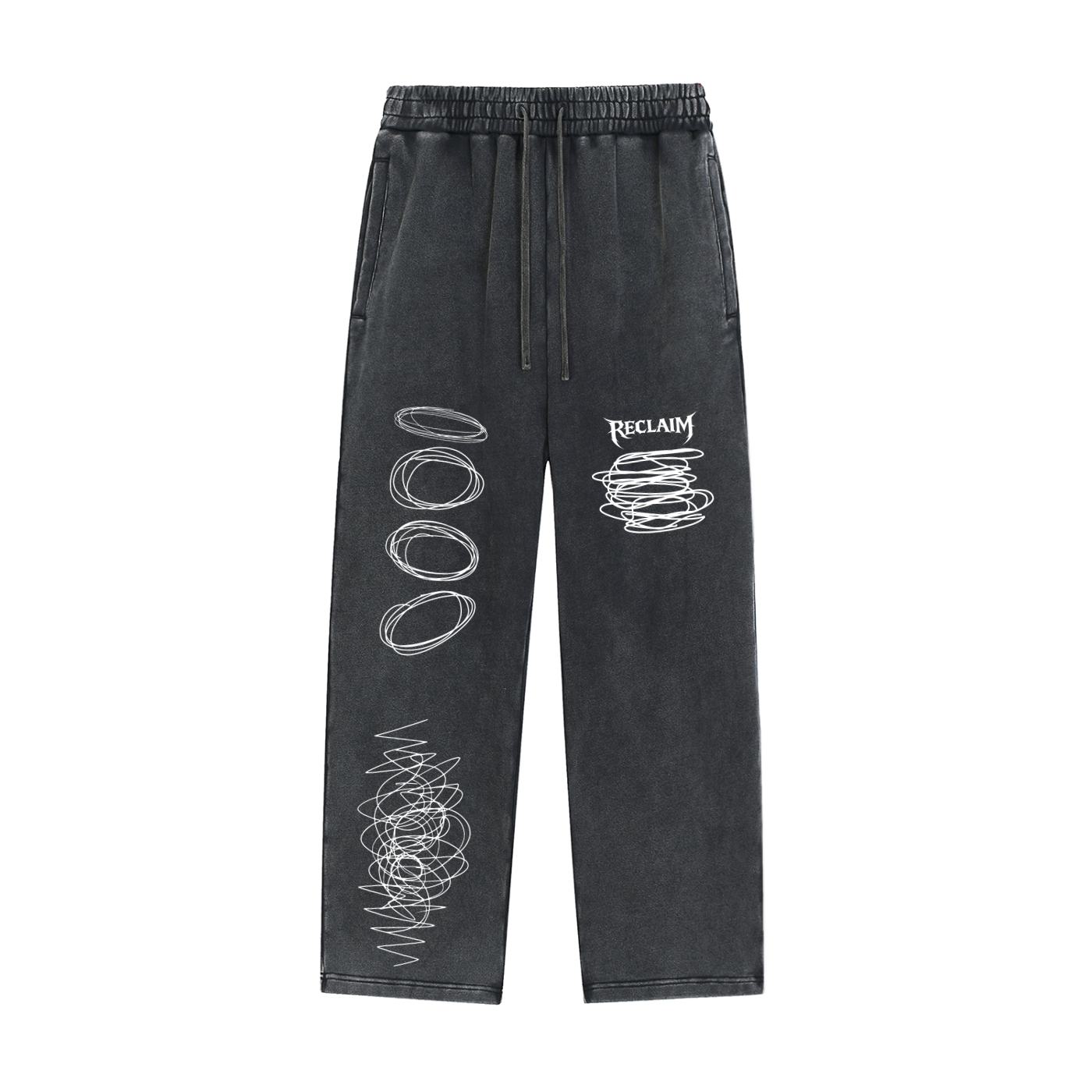 Chaos Snow Wash Heavyweight Sweatpants Black