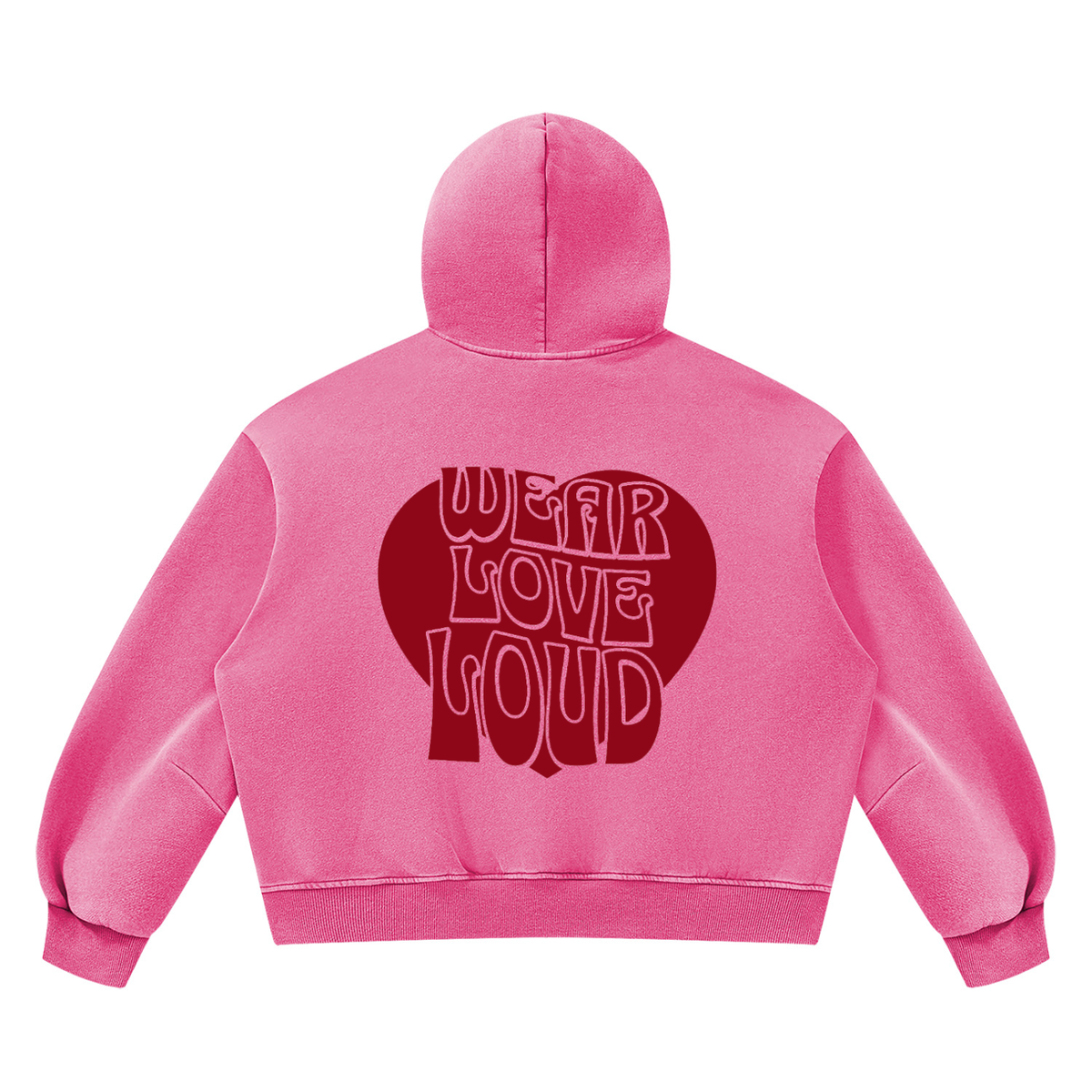Wear Love Loud Boxy Fleece Hoodie
