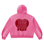 Wear Love Loud Boxy Fleece Hoodie