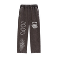 Chaos Snow Wash Heavyweight Sweatpants Grey
