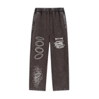 Chaos Snow Wash Heavyweight Sweatpants Grey