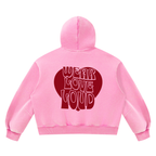 Wear Love Loud Boxy Fleece Hoodie