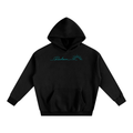 Sun Oversize Fleeced Hoodie Black/Teal