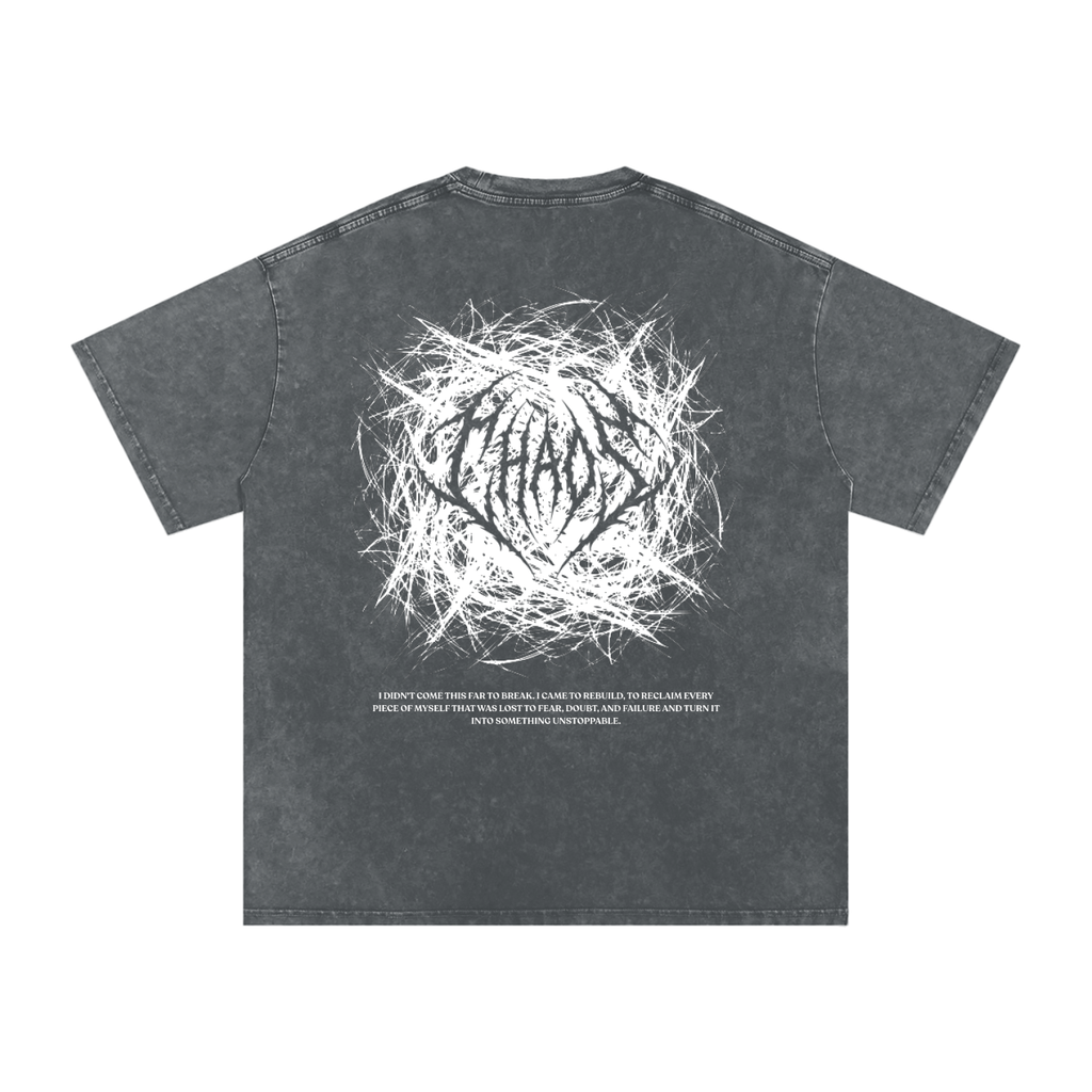 Chaos Snow Washed Oversized Shirt Grey