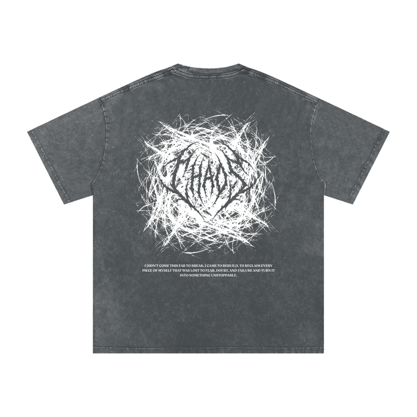 Chaos Snow Washed Oversized Shirt Grey