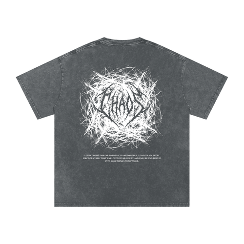 Chaos Snow Washed Oversized Shirt Grey