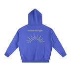 Sun Oversize Fleeced Hoodie Blue/Yellow