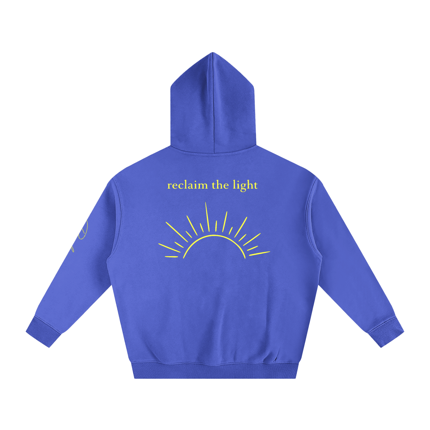 Sun Oversize Fleeced Hoodie Blue/Yellow