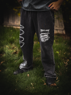 Chaos Snow Wash Heavyweight Sweatpants Black