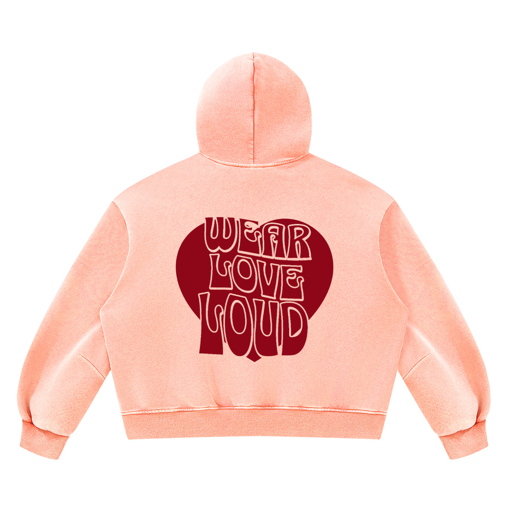 Wear Love Loud Boxy Fleece Hoodie