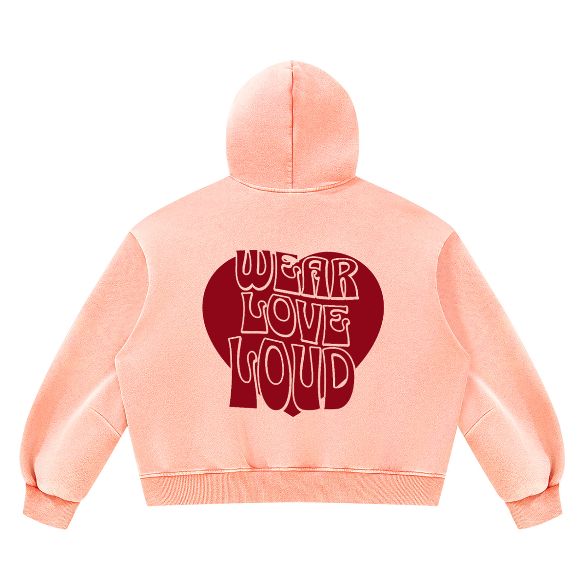 Wear Love Loud Boxy Fleece Hoodie