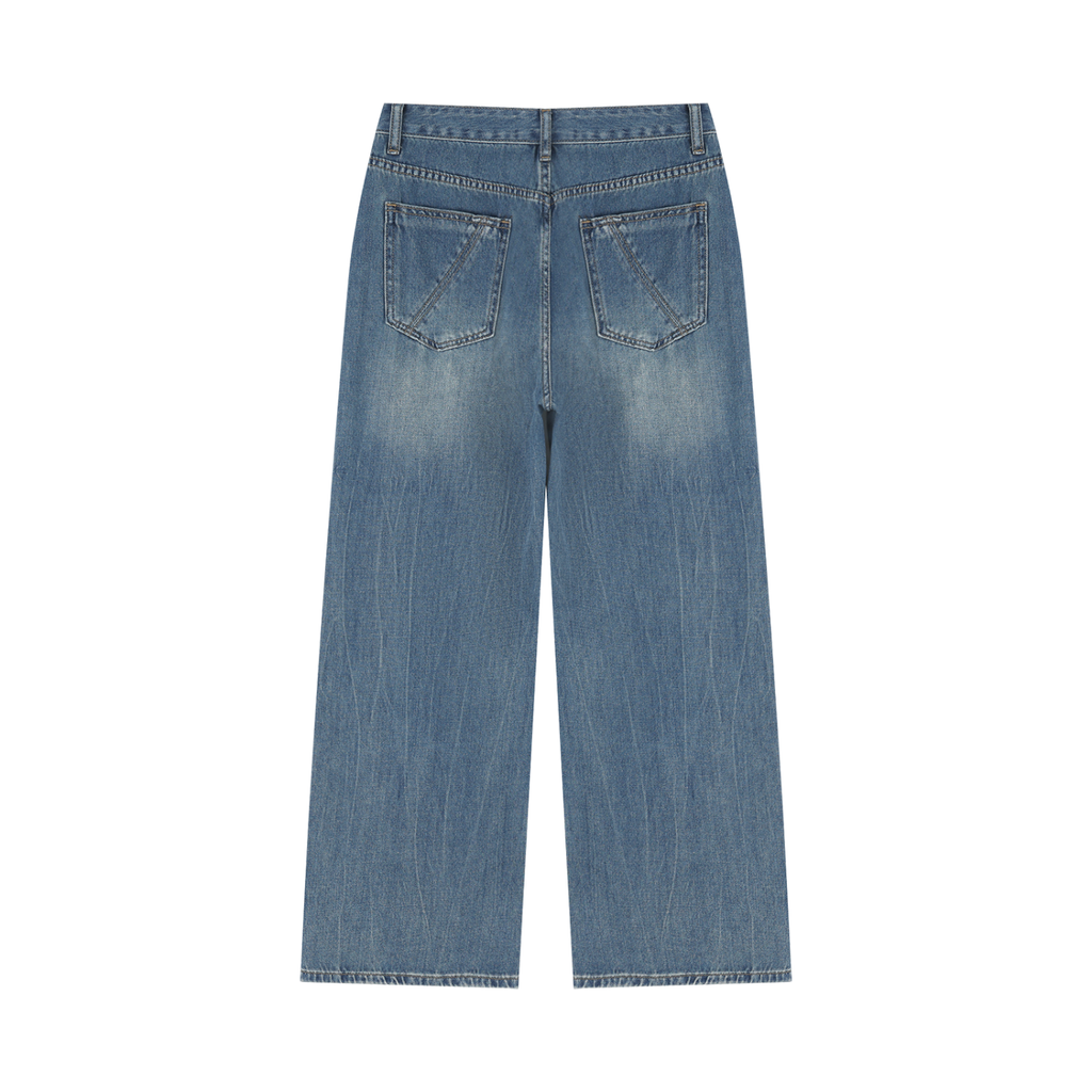 Vintage Wash Wide Jeans