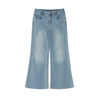 Vintage Wash Flared Leg Jeans