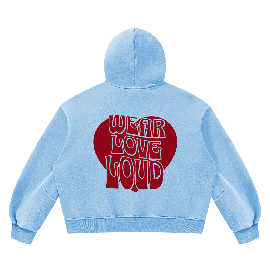 Wear Love Loud Boxy Fleece Hoodie
