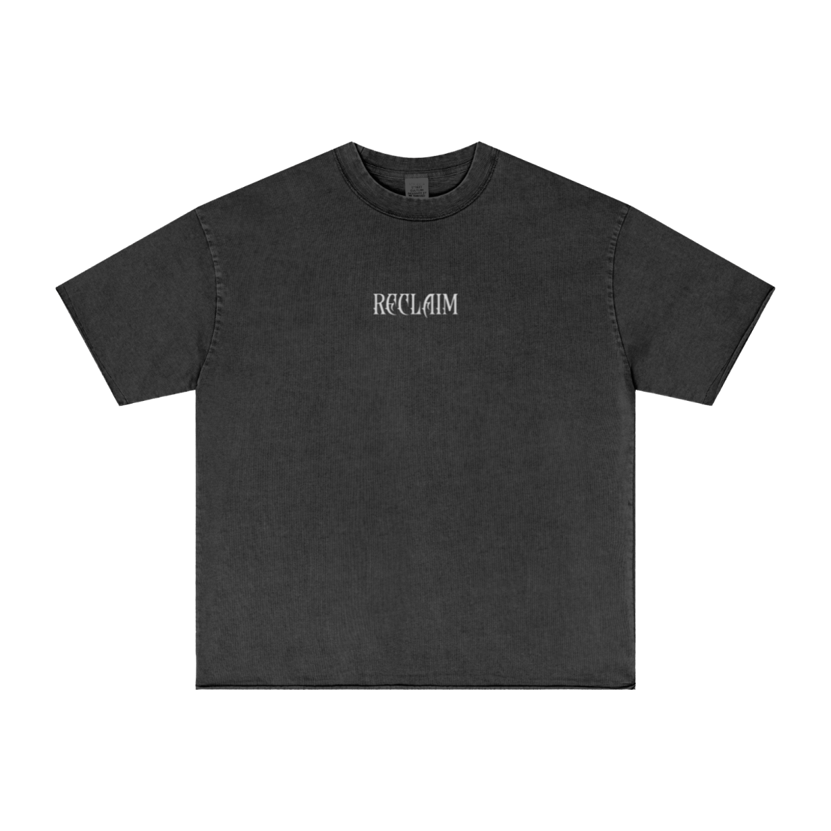 275GSM Unisex Raw-Edge Pigment-Wash T-shirt Dark Grey