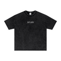 275GSM Unisex Raw-Edge Pigment-Wash T-shirt Snowflake Grey
